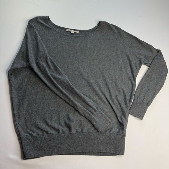 GAP🍃Long-Sleeve Gray Scoop Neck Knit Jersey Top🍃 - Picture 5 of 12